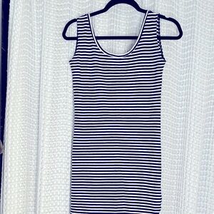 Chic Striped Sleeveless Dress